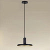 Lampadario A Sospensione Design Moderno Con Paralume In Ferro Nero Oro E27 Ip20 33757