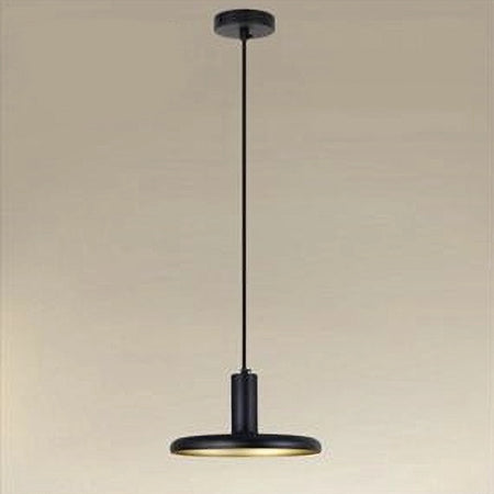 Lampadario A Sospensione Design Moderno Con Paralume In Ferro Nero Oro E27 Ip20 33757