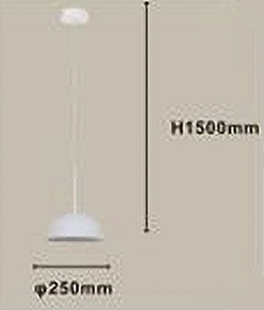 Lampadario A Sospensione Moderno Con Paralume Cupola In Ferro Bianco E27 33764