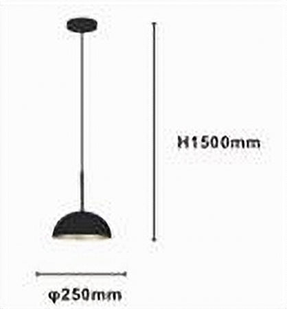 Lampadario A Sospensione Moderno Con Paralume Cupola In Ferro Nero Oro E27 33771