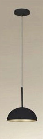 Lampadario A Sospensione Moderno Con Paralume Cupola In Ferro Nero Oro E27 33771