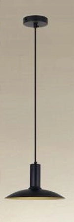 Lampadario A Sospensione Moderno Con Paralume Semisfera In Ferro Nero Oro E27 33795