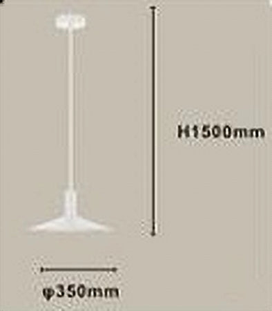 Lampadario A Sospensione Moderno Con Paralume Conico In Ferro Bianco E27 33801