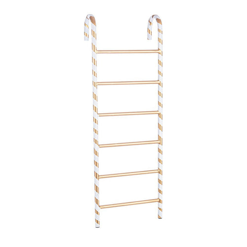 Scaletta natalizia Alden in metallo decorazione natalizia h 60,5 cm