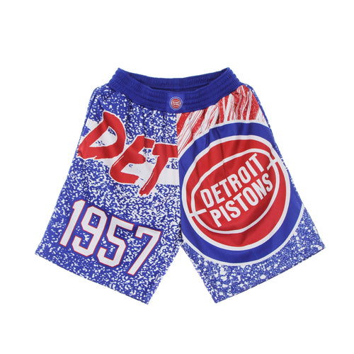 MITCHELL & NESS Pantaloncino Tipo Basket Uomo Nba Jumbotron Sublimated Mesh Shorts Hardwood Classics Detpis Royal/original Team Colors da uomo
