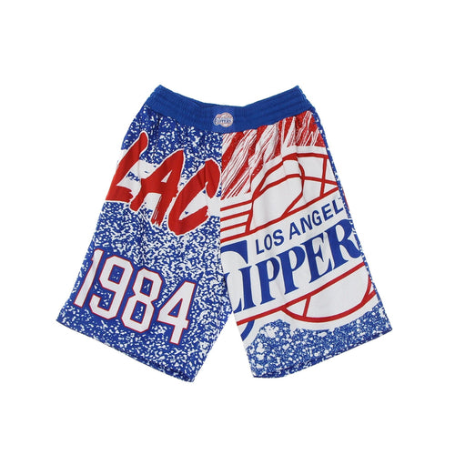 MITCHELL & NESS Pantaloncino Tipo Basket Uomo Nba Jumbotron Sublimated Mesh Shorts Hardwood Classics Loscli Royal/original Team Colors da uomo
