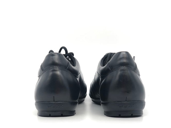 GEOX Scarpa stringata uomo in pelle nera Symbol B