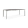 Tavolo rettangolare Mason con struttura in alluminio, piano in ceramica