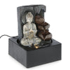 Statuetta Fontana Quiet con led, in poliresina e plastica, decorazione per interno