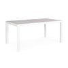 Tavolo rettangolare Mason con struttura in alluminio, piano in ceramica