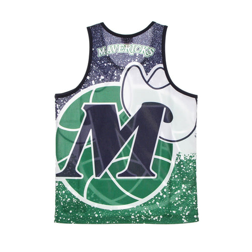 MITCHELL & NESS Canotta Tipo Basket Uomo Nba Jumbotron Sublimated Mesh Tank Hardwood Classics Dalmav Dark Green/original Team Colors da uomo