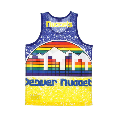 MITCHELL & NESS Canotta Tipo Basket Uomo Nba Jumbotron Sublimated Mesh Tank Hardwood Classics Dennug Yellow/original Team Colors da uomo