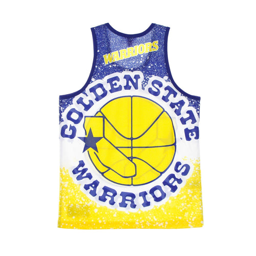 MITCHELL & NESS Canotta Tipo Basket Uomo Nba Jumbotron Sublimated Mesh Tank Hardwood Classics Golwar Yellow/original Team Colors da uomo