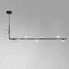 Lampadario 8 Sfere G9 In Vetro Da Soffitto In Metallo Nero Design Moderno 71621