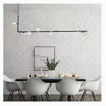 Lampadario 8 Sfere G9 In Vetro Da Soffitto In Metallo Nero Design Moderno 71621