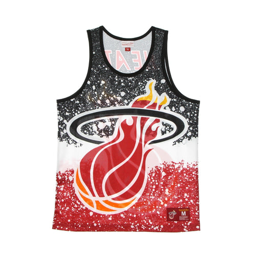 MITCHELL & NESS Canotta Tipo Basket Uomo Nba Jumbotron Sublimated Mesh Tank Hardwood Classics Miahea Scarlet/original Team Colors da uomo