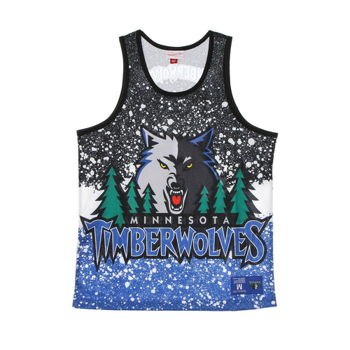 MITCHELL & NESS Canotta Tipo Basket Uomo Nba Jumbotron Sublimated Mesh Tank Hardwood Classics Mintim Royal/original Team Colors da uomo