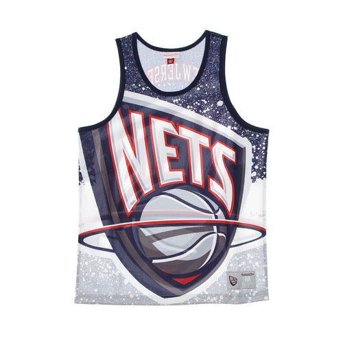 MITCHELL & NESS Canotta Tipo Basket Uomo Nba Jumbotron Sublimated Mesh Tank Hardwood Classics Nejnet Grey/original Team Colors da uomo