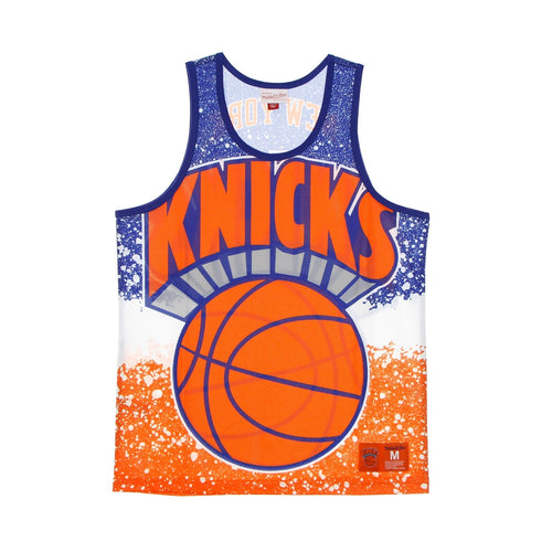 MITCHELL & NESS Canotta Tipo Basket Uomo Nba Jumbotron Sublimated Mesh Tank Hardwood Classics Neykni Dark Orange/original Team Colors da uomo