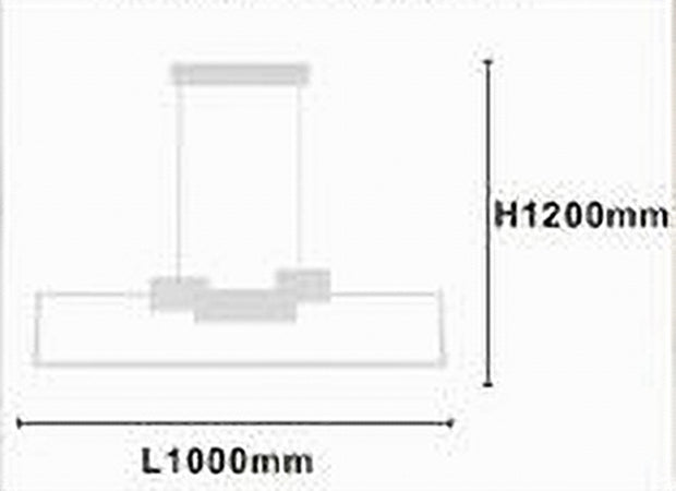 Lampadario A Sospensione Led 42w Rettangolare Design Moderno Bianco Luce Fredda 71578