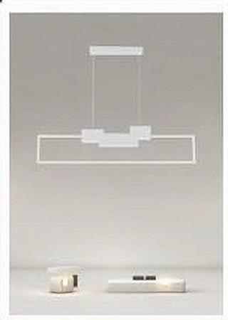 Lampadario A Sospensione Led 42w Rettangolare Design Moderno Bianco Luce Fredda 71578