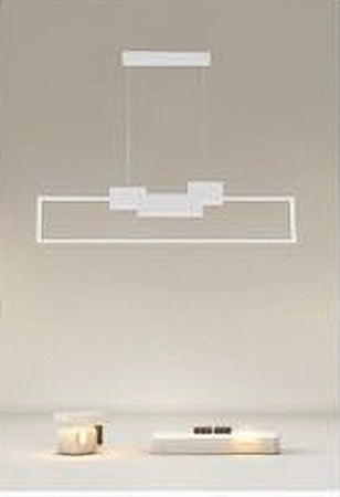 Lampadario A Sospensione Led 42w Rettangolare Design Moderno Bianco Luce Fredda 71578
