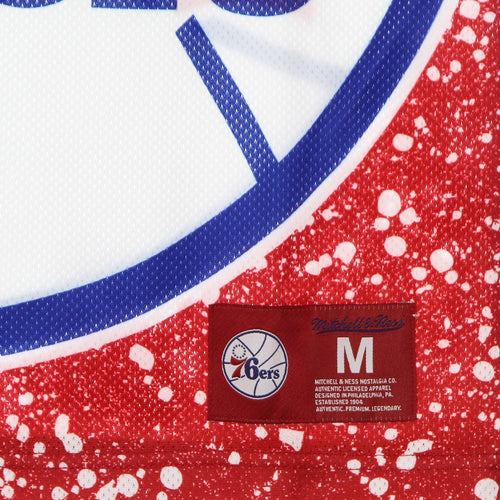 MITCHELL & NESS Canotta Tipo Basket Uomo Nba Jumbotron Sublimated Mesh Tank Hardwood Classics Phi76e Scarlet/original Team Colors da uomo