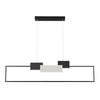 Lampadario A Sospensione Led 36w Rettangolare Con Telecomando Design Moderno Nero 71585