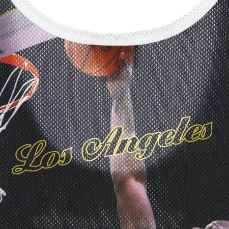 MITCHELL &amp; NESS Canotta Tipo Basket Uomo Nba Behind the Back Tank Shaquille O'neal Hardwood Classics Loslak Black da uomo