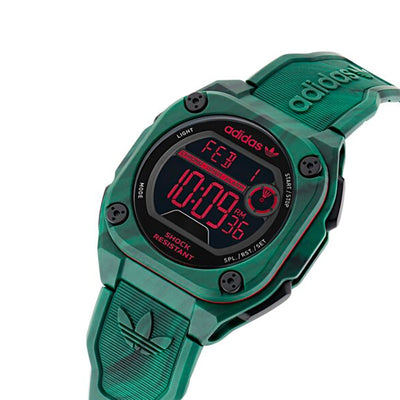 Adidas City Tech – Orologio Digitale Unisex Verde con Allarme (AOST23573)