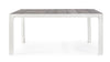 Tavolo rettangolare Mason con struttura in alluminio, piano in ceramica
