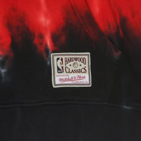 MITCHELL &amp; NESS Felpa Leggera Cappuccio Uomo Nba Tie-dye Hoodie Hardwood Classics Chibul Original Team Colors da uomo