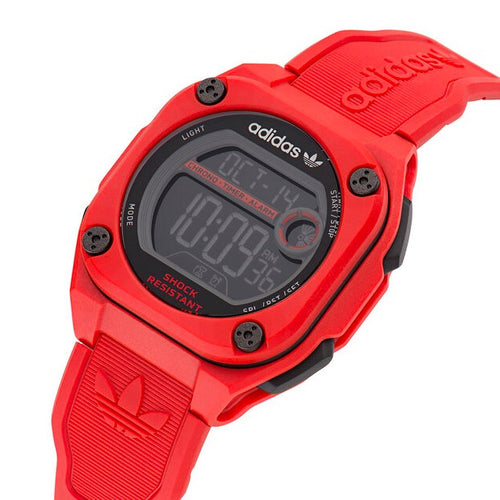 Adidas City Tech Two – Orologio Digitale Rosso Shock Resistant (AOST23063)