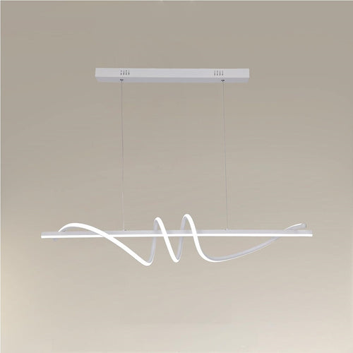 Lampadario A Sospensione Led 65w Bianco Spirale Ondulato Luce 4000k Vortice Orizzontale 32422