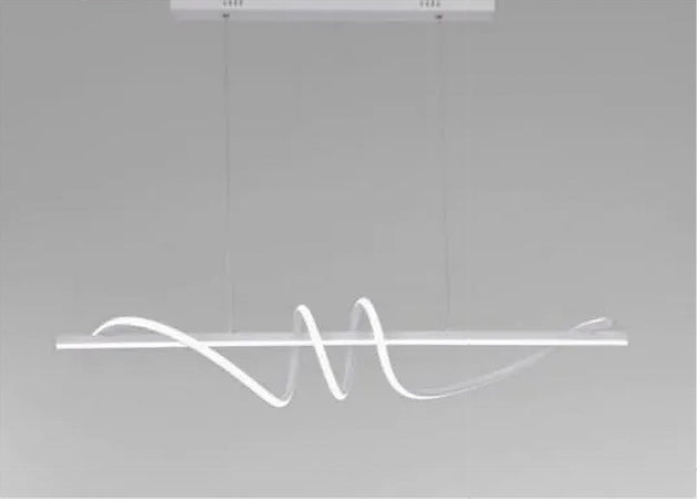 Lampadario A Sospensione Led 65w Bianco Spirale Ondulato Luce 6500k Vortice Orizzontale 32439