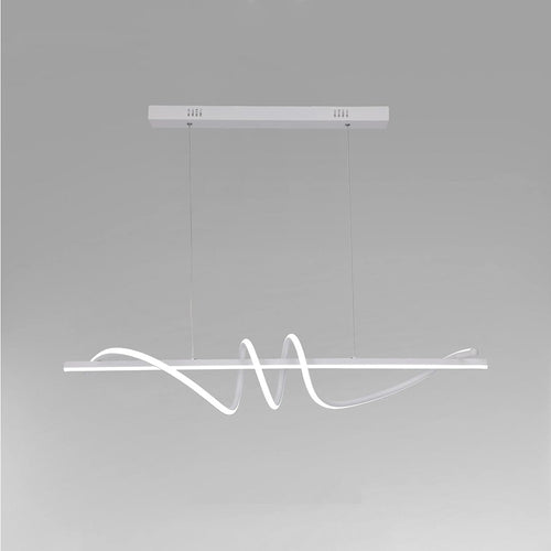 Lampadario A Sospensione Led 65w Bianco Spirale Ondulato Luce 6500k Vortice Orizzontale 32439