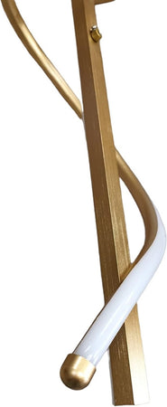 Lampadario A Sospensione Led 65w Oro Spirale Ondulato Luce 6500k Vortice Orizzontale 32453