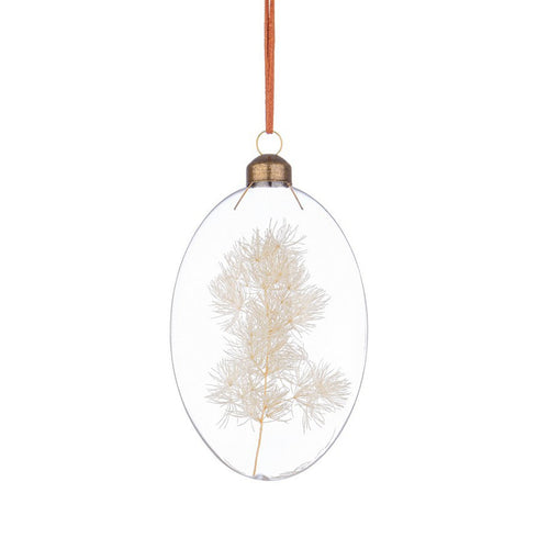 Palline per albero di Natale in vetro trasparente decorate h 13 cm