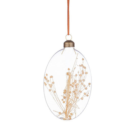 Palline per albero di Natale in vetro trasparente decorate h 13 cm