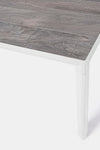 Tavolo rettangolare Mason con struttura in alluminio, piano in ceramica