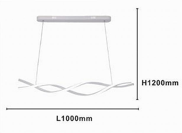 Lampadario Led A Sospensione 48w Bianco Spirale Ondulato Vortice Intrecciato Luce 4000k 32484