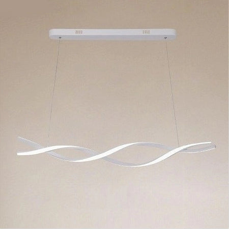 Lampadario Led A Sospensione 48w Bianco Spirale Ondulato Vortice Intrecciato Luce 4000k 32484