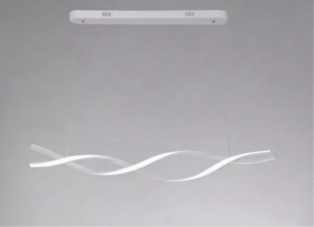 Lampadario Led A Sospensione 48w Bianco Spirale Ondulato Vortice Intrecciato Luce 6500k 32491