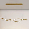 Lampadario Led A Sospensione 48w Oro Spirale Ondulato Vortice Intrecciato Luce 4000k 32507