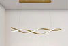 Lampadario Led A Sospensione 48w Oro Spirale Ondulato Vortice Intrecciato Luce 6500k 32514