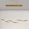 Lampadario Led A Sospensione 48w Oro Spirale Ondulato Vortice Intrecciato Luce 6500k 32514