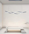 Lampadario Led Sospensione 48w Argento Spirale Ondulato Vortice Intrecciato Luce 4000k 32521