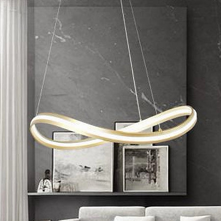 Lampadario Led Moderno A Fiocco 100w Lampada A Sospensione Luce 6500k 70cm Oro 33405