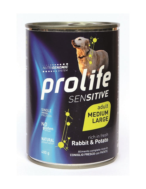 Prolife Sensitive mangime umido Cani Adulti Medium&Large coniglio e patate