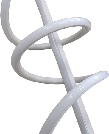 Lampadario Sospeso Led 65w Bianco Spirale Ondulato Vortice Orizzontale Luce 3000k-6500k 01141